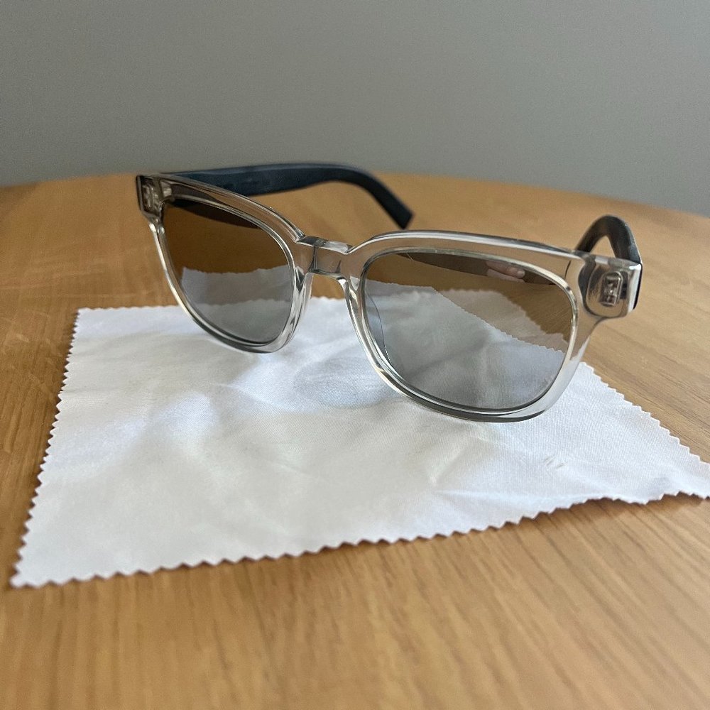 Dior Homme "Black Tie" Sunglasses w/ Clear Frame Mirror Lens